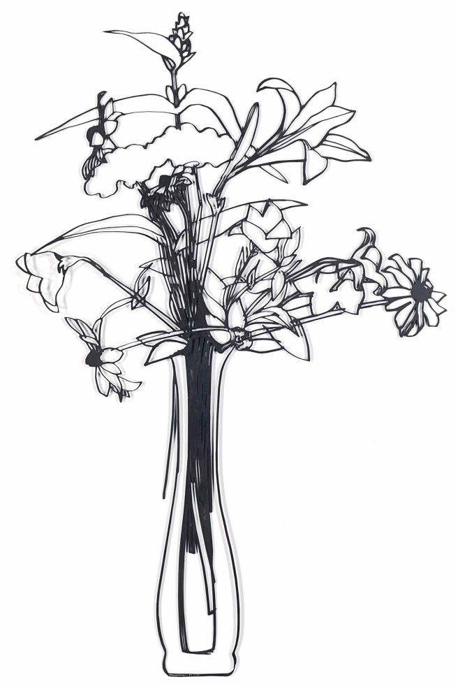 2018_NYR_16121_0152_000(tom_wesselmann_steel_drawing_wildflower_bouquet_edition)